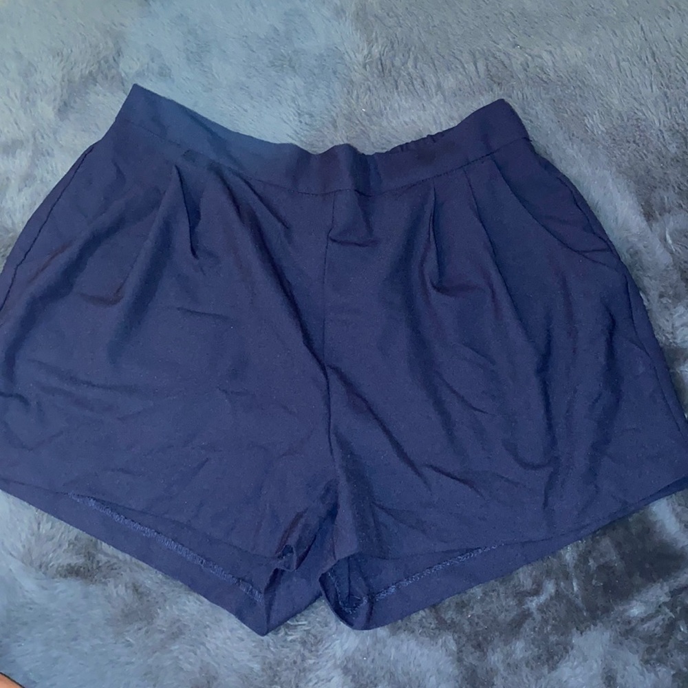 Blue dress shorts
